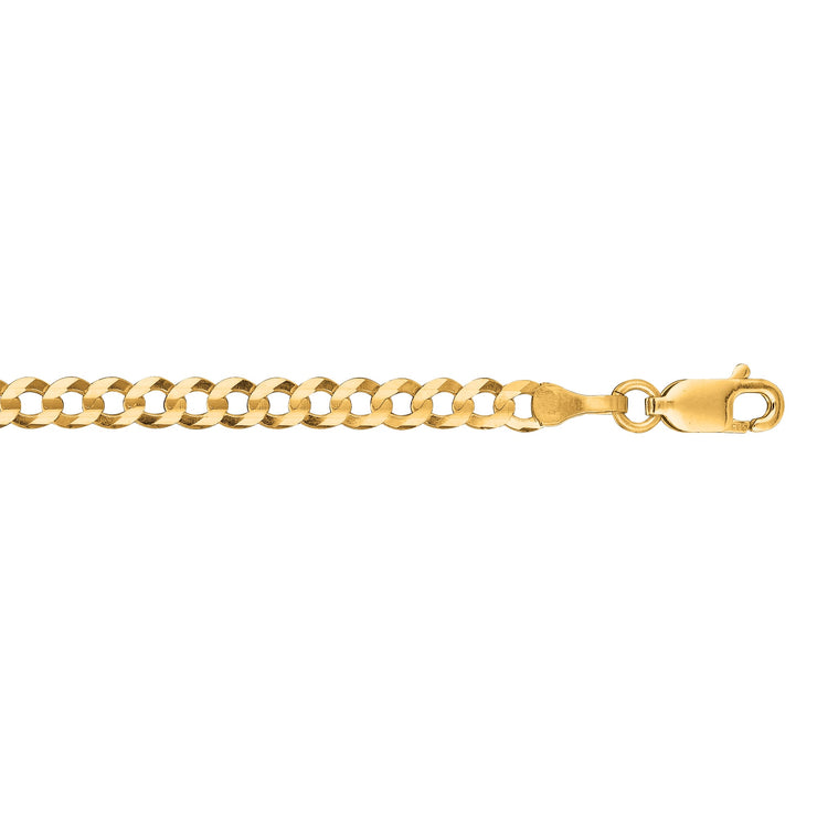 14K Gold 3.6mm Comfort Curb Chain