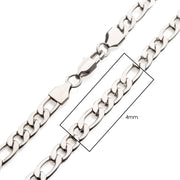 4mm Steel Figaro Chain Necklace