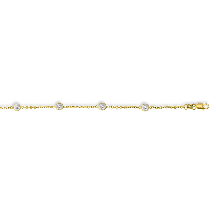 14K Gold CZ by the Yard Bracelet