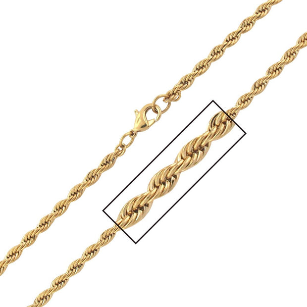 Gold IP French Rope Chain