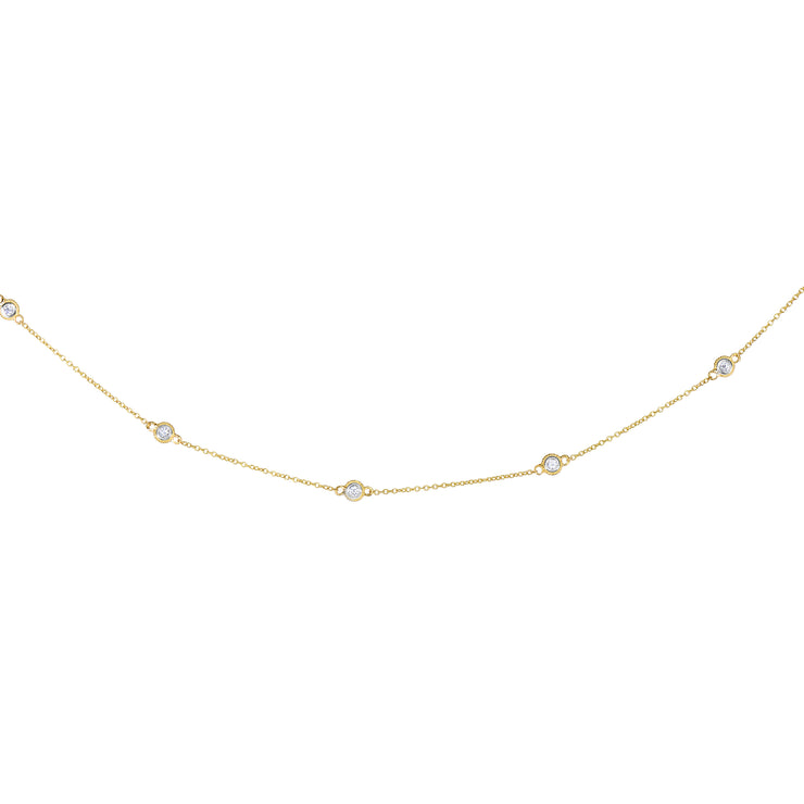 14K Gold .25ct Diamonds by the Yard Necklace