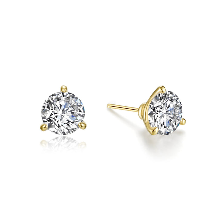 2 CTW Solitaire Stud Earrings