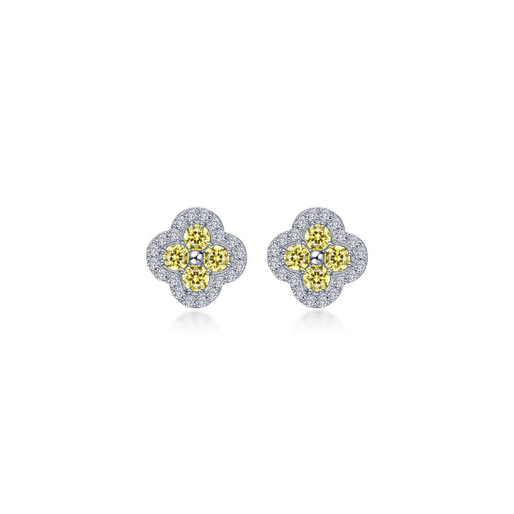 0.8 CTW Halo Stud Earrings