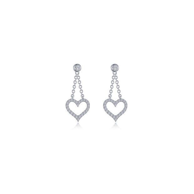 Cut-out Heart Dangle Earrings