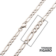 4.7mm Titanium Figaro Chain Necklace