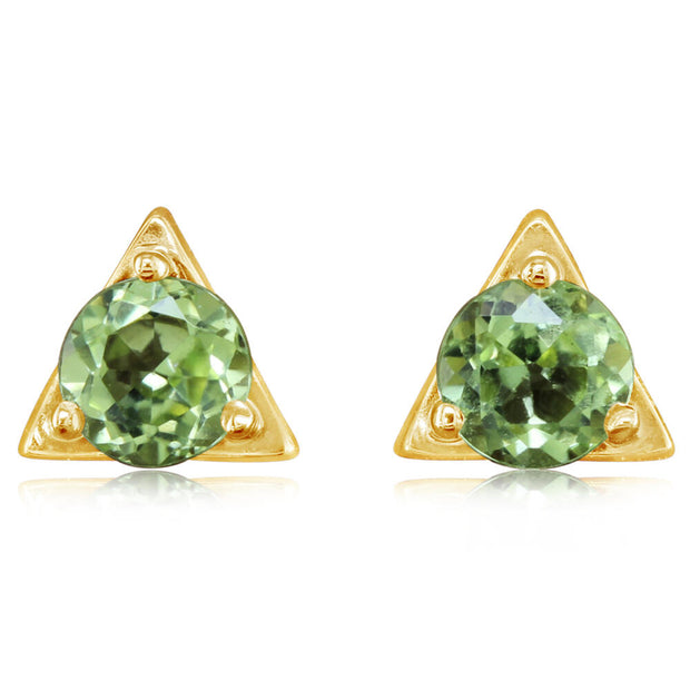 14K Yellow Gold Peridot Earrings