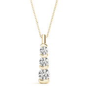 Three Stone Diamond Pendant