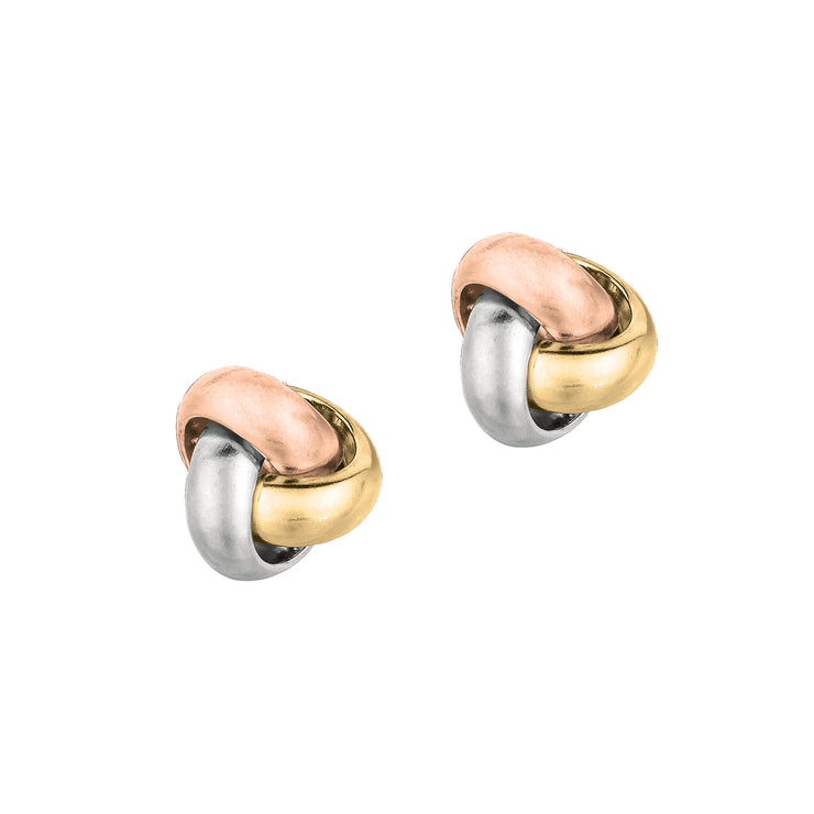 14K Gold Medium Polished Love Knot Stud Earring