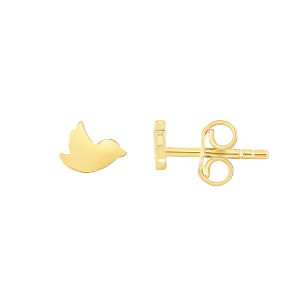 14K Mini Dove Studs