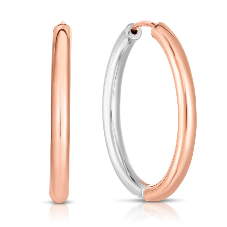 14K Gold Diamond Cut Hoop Earring