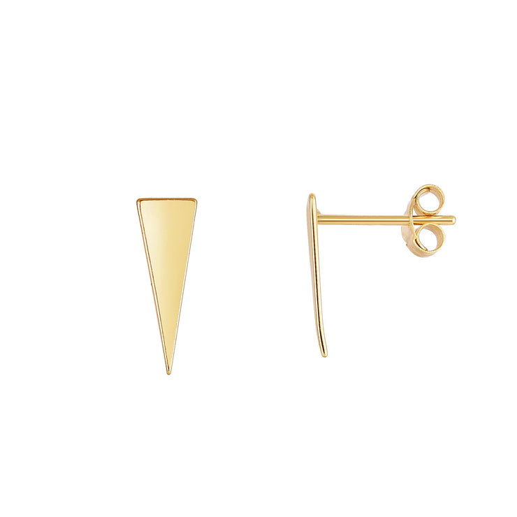 14K Gold Polished Triangle Ear Climber