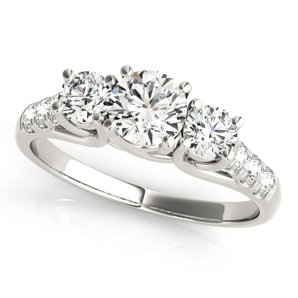 Three Stone Diamond Engagement Ring