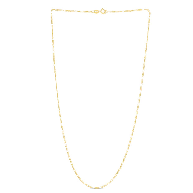 14K Gold 1.9mm Figaro Chain