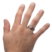 Etched Niobium SuperConductor Titanium Comfort Fit Ring