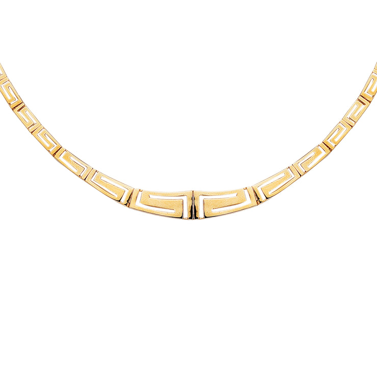 14K Gold Greek Key Necklace