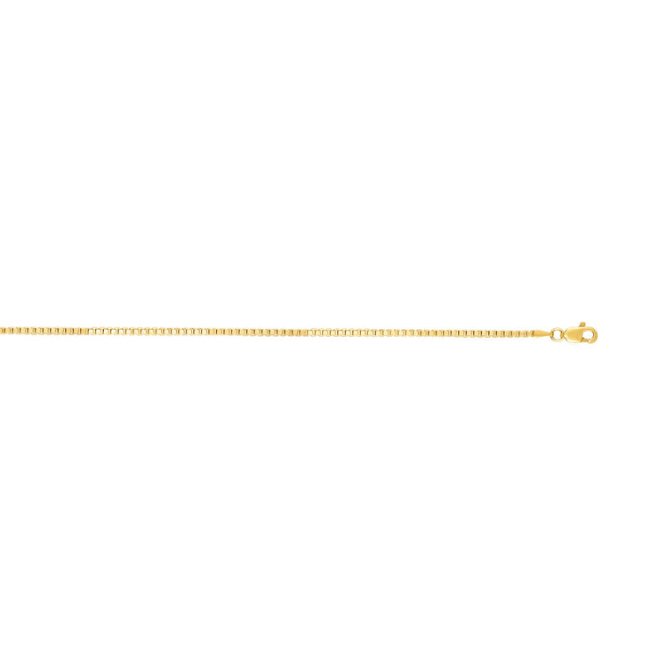 14K Gold 1.8mm Semi-Solid Box Chain