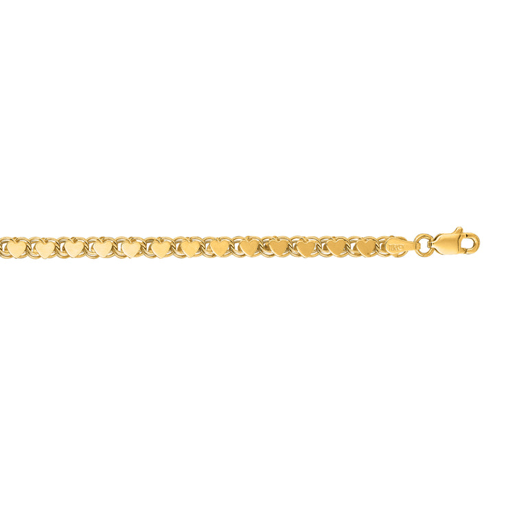 14K Gold 3.2mm Heart Chain