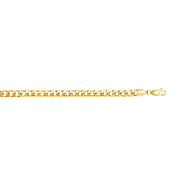 14K Gold 5.5mm Semi-Solid Miami Cuban