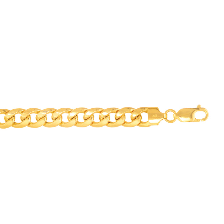 14K Gold 8mm Semi-Solid Miami Cuban