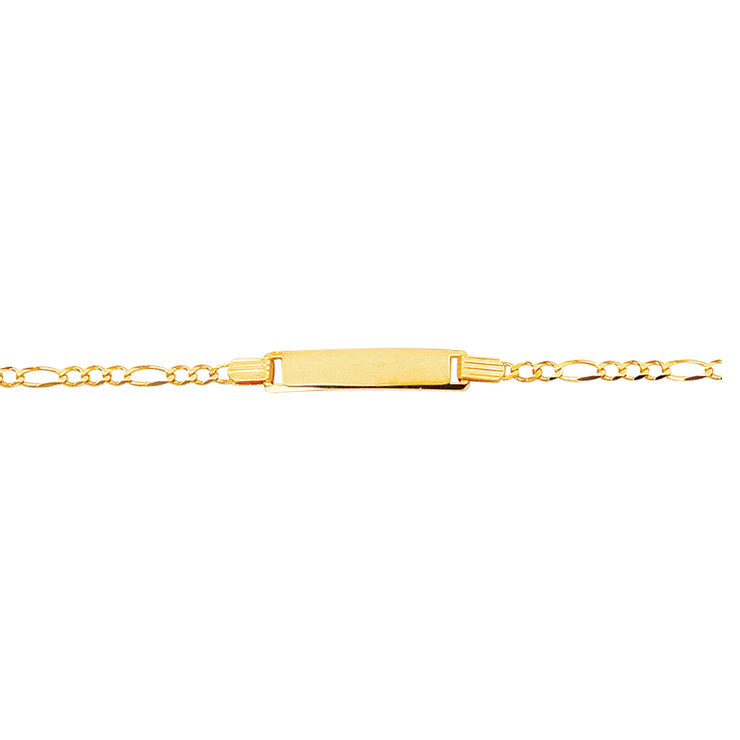 14K Gold Childrens Figaro ID Bracelet