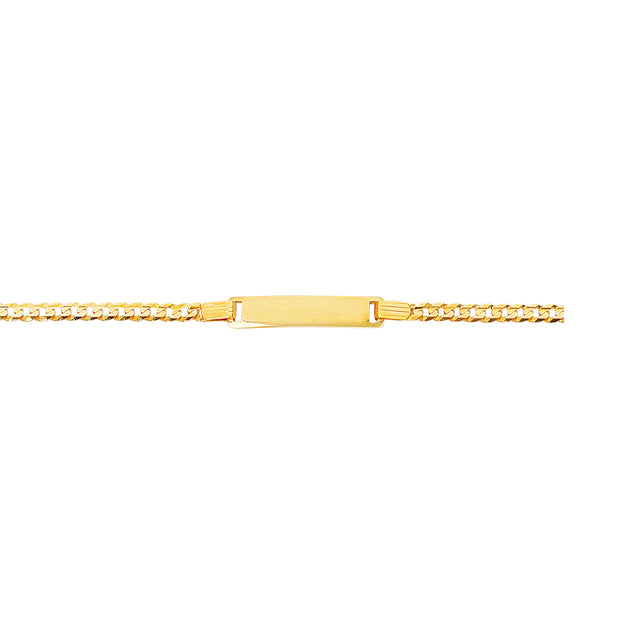 14K Gold Childrens Curb ID Bracelet