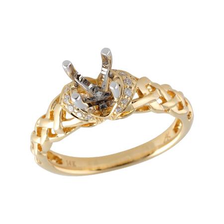 14KT Gold Semi-Mount Engagement Ring