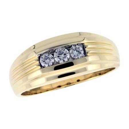 14KT Gold Mens Wedding Ring