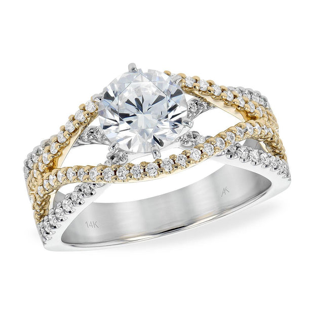 14KT Gold Semi-Mount Engagement Ring