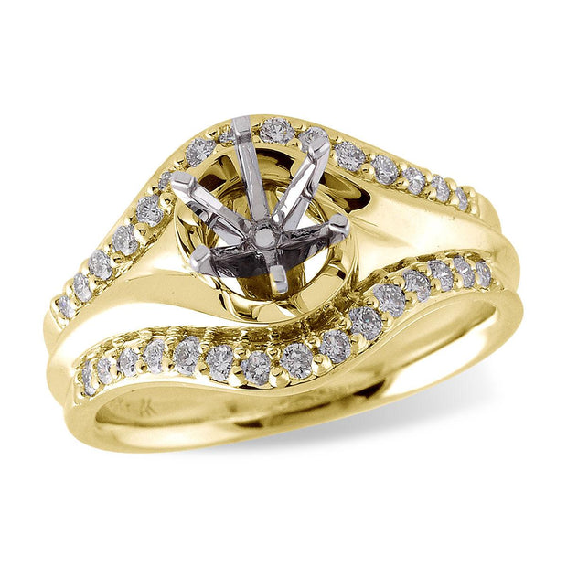 14KT Gold Semi-Mount Engagement Ring