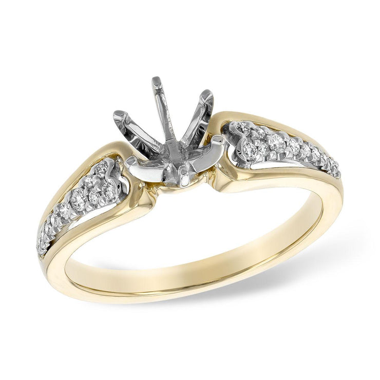 14KT Gold Semi-Mount Engagement Ring