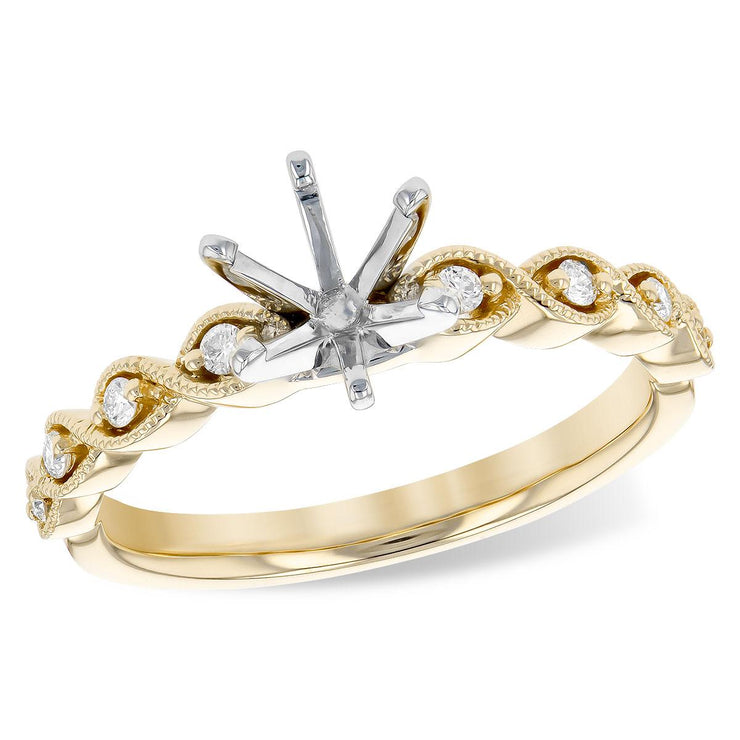 14KT Gold Semi-Mount Engagement Ring