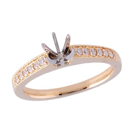 14KT Gold Semi-Mount Engagement Ring