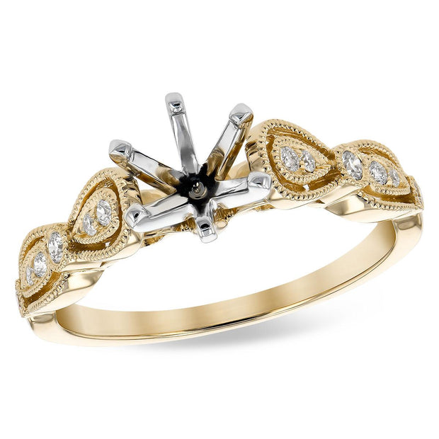 14KT Gold Semi-Mount Engagement Ring