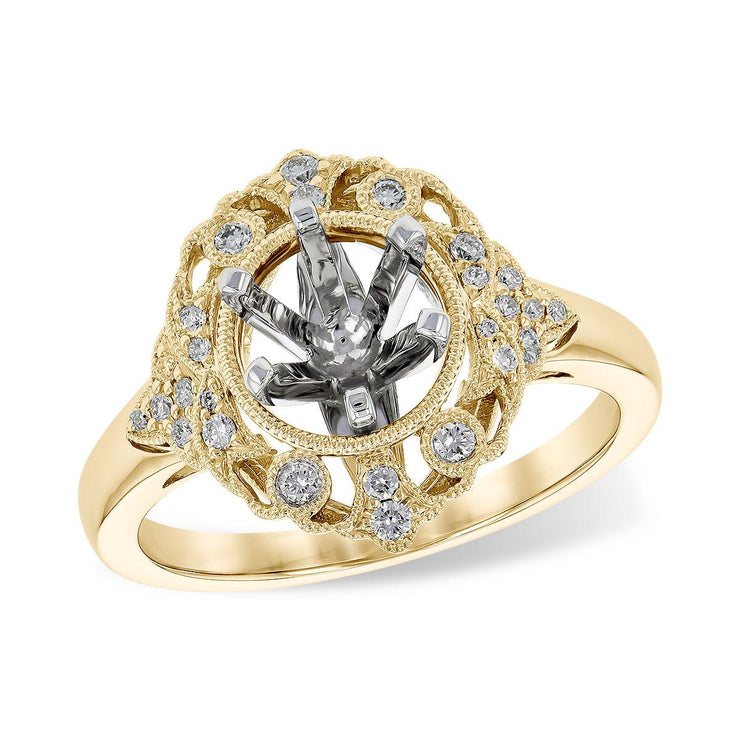 14KT Gold Semi-Mount Engagement Ring