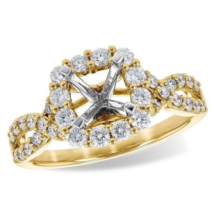 14KT Gold Semi-Mount Engagement Ring