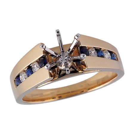 14KT Gold Semi-Mount Engagement Ring