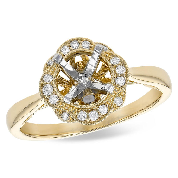 14KT Gold Semi-Mount Engagement Ring