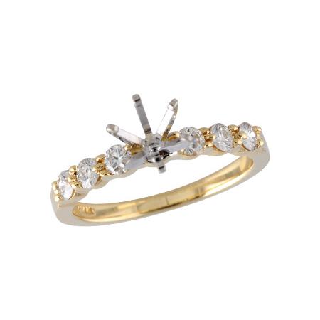 14KT Gold Semi-Mount Engagement Ring