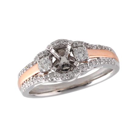 14KT Gold Semi-Mount Engagement Ring