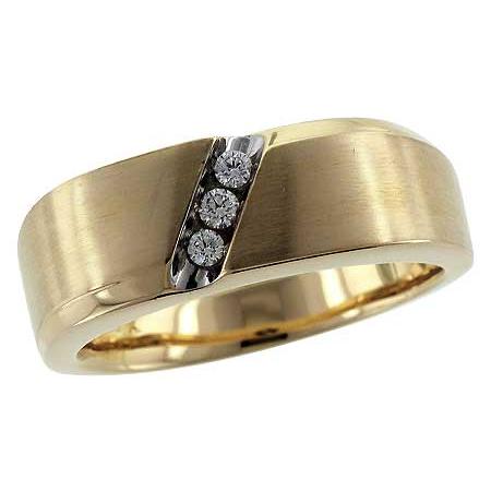 14KT Gold Mens Wedding Ring