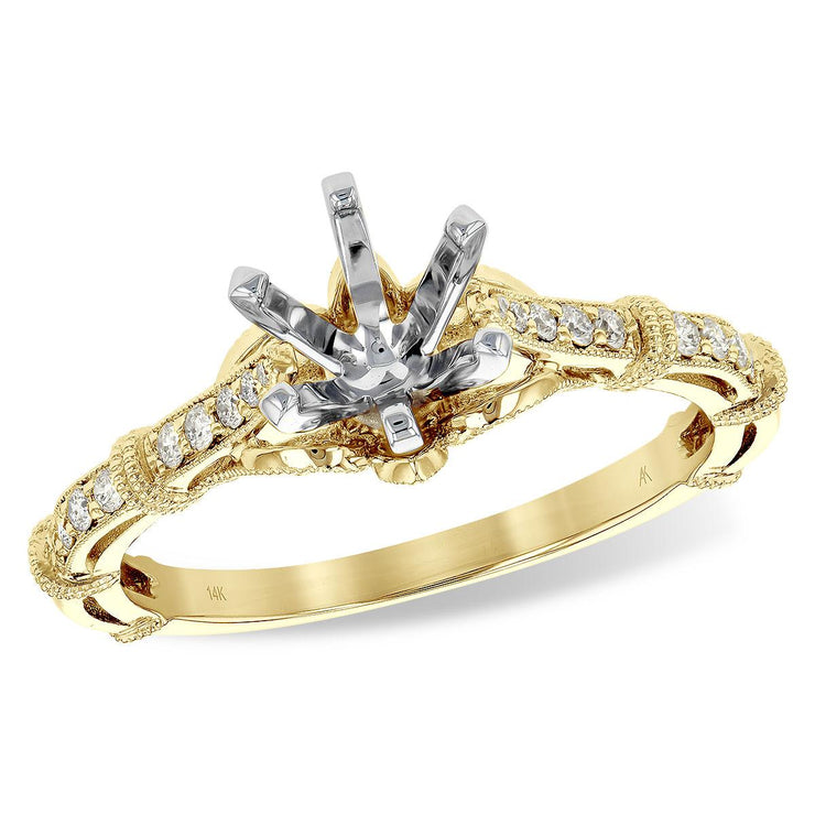 14KT Gold Semi-Mount Engagement Ring