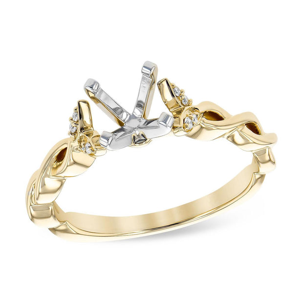 14KT Gold Semi-Mount Engagement Ring