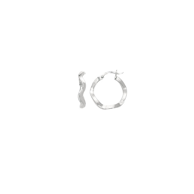 14K Gold Twist Hoop Earring