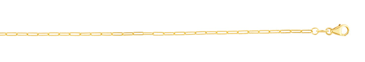 18K Gold 1.5mm Paperclip Chain