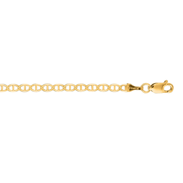 14K Gold 3.2mm Mariner Chain