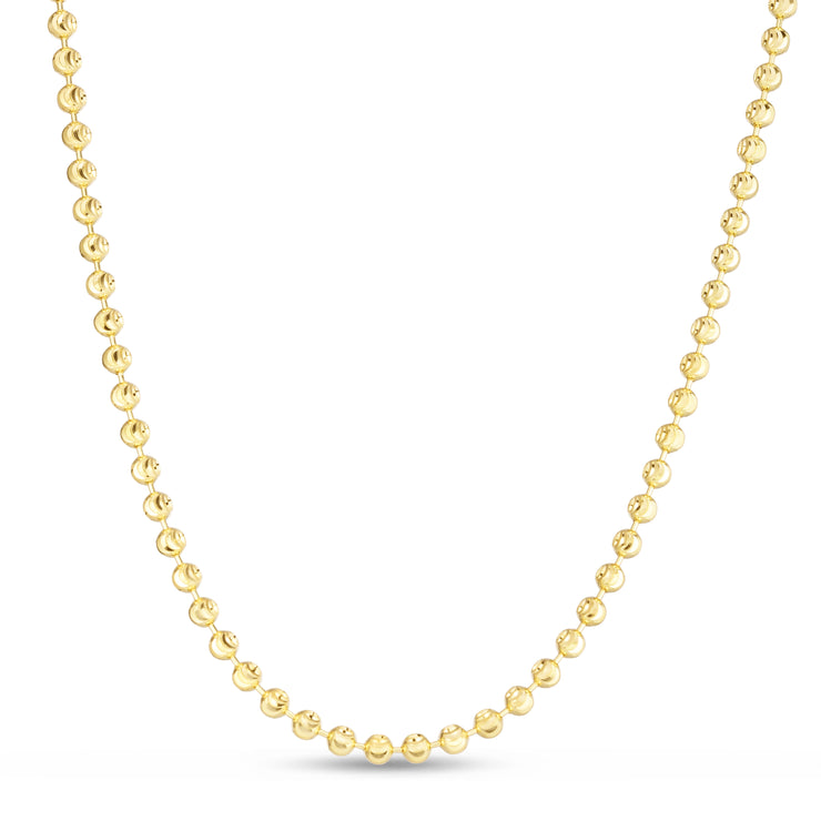 14K 4mm Moon Chain