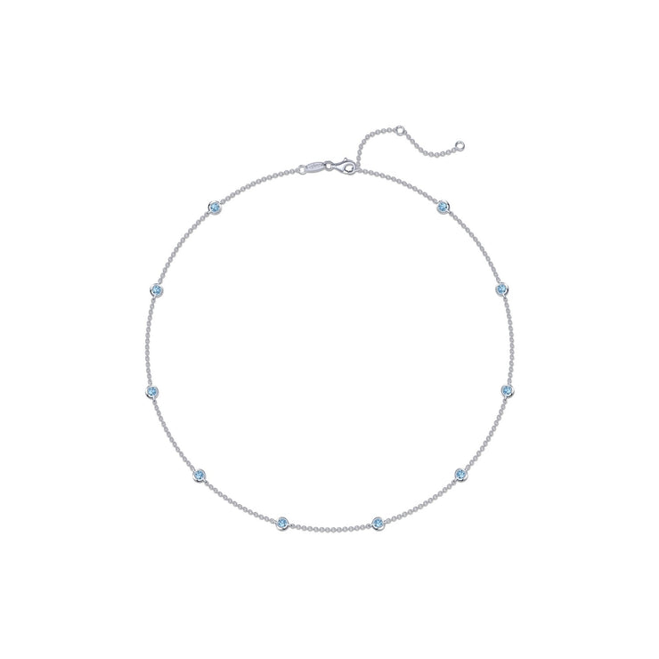 Classic Bezel-Set Station Necklace