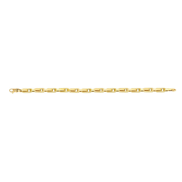 14K Gold Fancy Oval Box Link