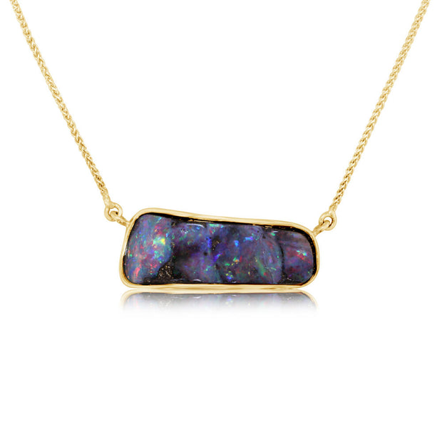 14K Yellow Gold Boulder Opal Neckpiece