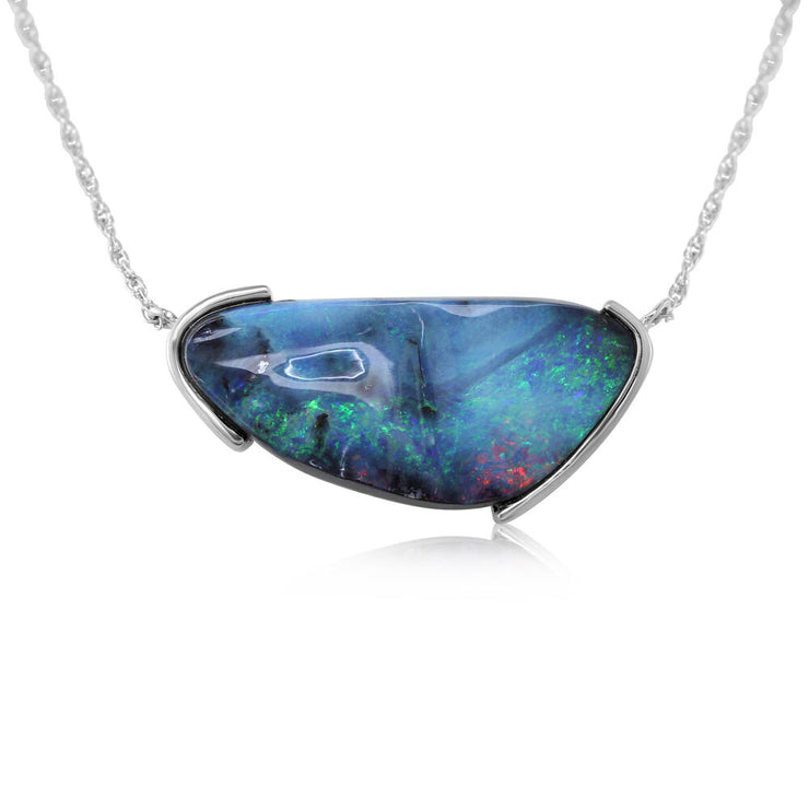 Sterling Silver Australian Boulder Opal Neckpiece